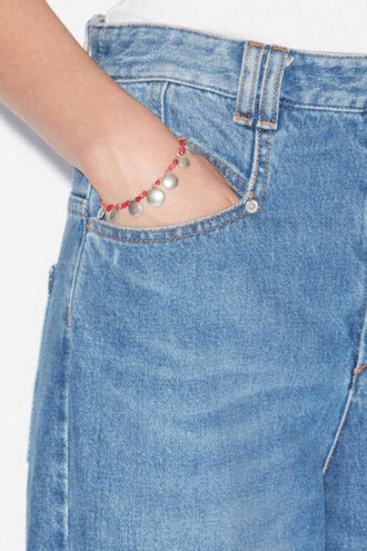 Adriel armband van natuursteen en messing
