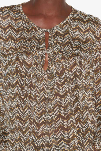 Advika bedrukte mousseline top