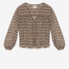 Advika bedrukte mousseline top