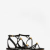Aeza platte suède leren sandalen