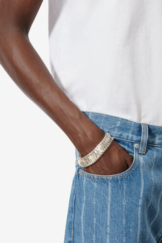 Ailys Man brede armband met miniplaatjes