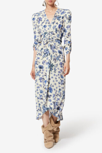 Albini Lange stretch zijden jurk met print