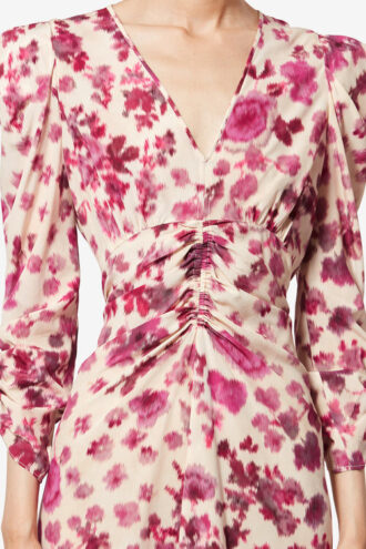 Albini Lange stretch zijden jurk met print