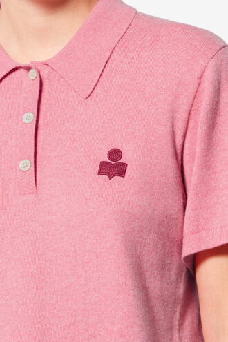 Althea katoen- en wolmix gebreide polo met logo