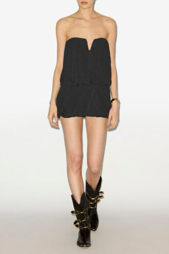 Ambrine gedrapeerde jersey minirok