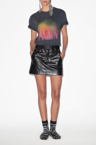 Anais korte leren rok