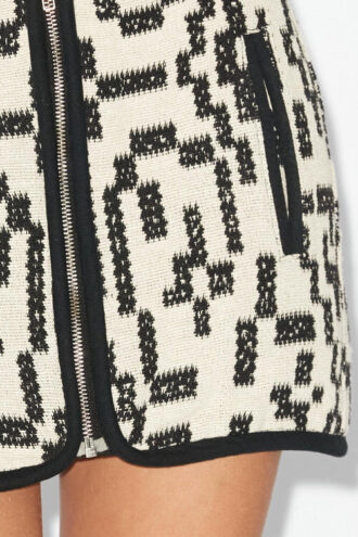 Arono korte rok in katoenjacquard