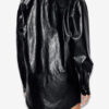 Ayali korte leren shirtjurk