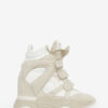 Balskee hoge leren sneakers met sleehak