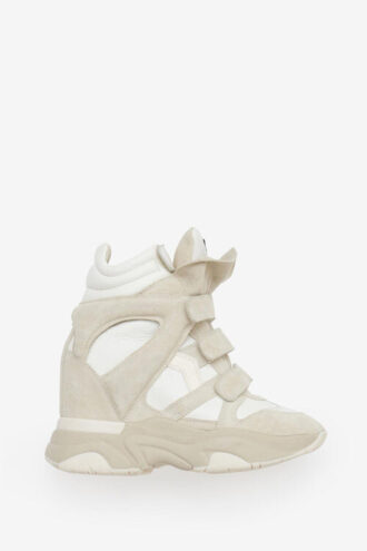 Balskee hoge leren sneakers met sleehak