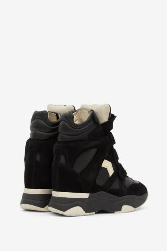Balskee hoge leren sneakers met sleehak