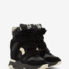 Balskee hoge leren sneakers met sleehak