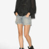 Balskee hoge leren sneakers met sleehak