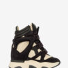 Balskee hoge sneakers met sleehak van suède kalfsleer