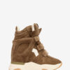 Balskee hoge sneakers met sleehak van suède kalfsleer