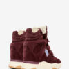 Balskee hoge sneakers met sleehak van suède kalfsleer