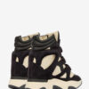 Balskee hoge sneakers met sleehak van suède kalfsleer