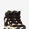 Balskee hoge sneakers met sleehak van suède kalfsleer