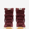 Balskee hoge sneakers met sleehak van suède kalfsleer