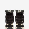 Balskee hoge sneakers met sleehak van suède kalfsleer
