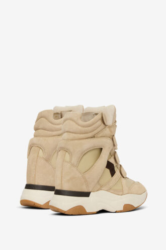 Balskee hoge suède leren sneakers met sleehak