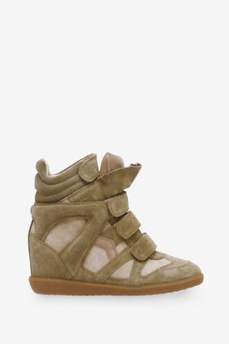Bekett leren sneakers met sleehak