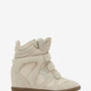 Bekett leren sneakers met sleehak