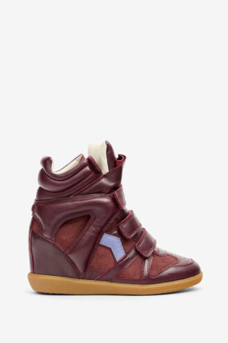 Bekett leren sneakers met sleehak