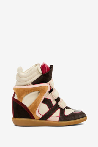 Bekett leren sneakers met sleehak
