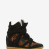 Bekett leren sneakers met sleehak