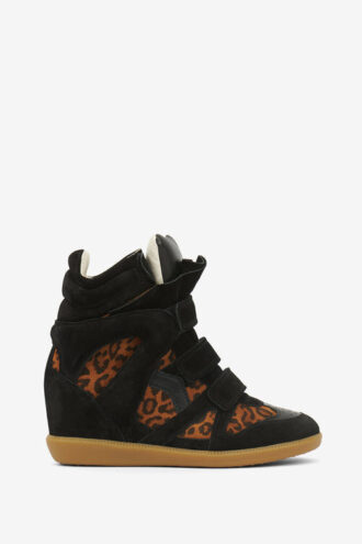 Bekett leren sneakers met sleehak