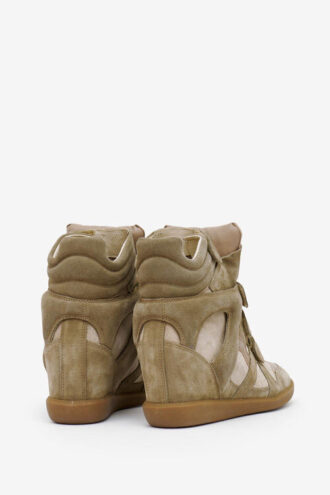 Bekett leren sneakers met sleehak