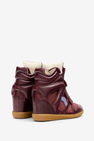 Bekett leren sneakers met sleehak