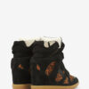 Bekett leren sneakers met sleehak