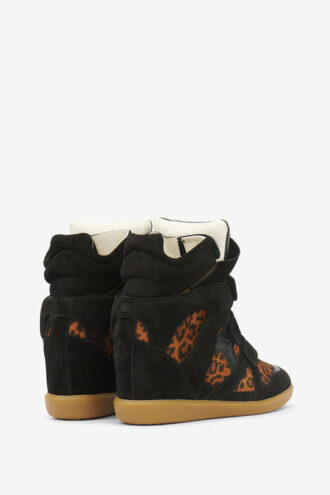 Bekett leren sneakers met sleehak