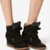 Bekett leren sneakers met sleehak