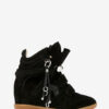 Bekett leren sneakers met studs en sleehak
