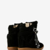 Bekett leren sneakers met studs en sleehak