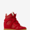 Bekett suède kalfsleren sneakers met sleehak