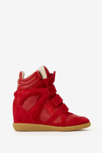 Bekett suède kalfsleren sneakers met sleehak
