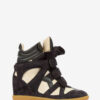 Bekett suède kalfsleren sneakers met sleehak