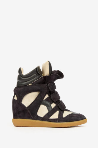 Bekett suède kalfsleren sneakers met sleehak