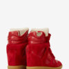Bekett suède kalfsleren sneakers met sleehak