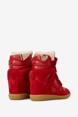 Bekett suède kalfsleren sneakers met sleehak