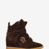 Bekett suède leren sneakers met sleehak