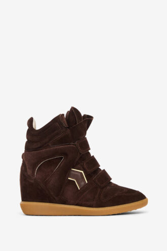 Bekett suède leren sneakers met sleehak