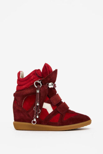 Bekett suède leren sneakers met sleehak