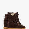 Bekett suède leren sneakers met sleehak