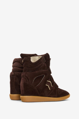 Bekett suède leren sneakers met sleehak