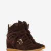 Bekett suède leren sneakers met sleehak